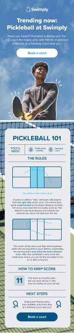 Pickleball Email